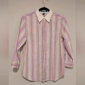 Ralph Lauren Men's Colorful Striped Button Down Shirt